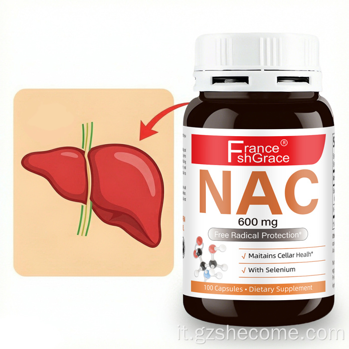 Shecome NAC Capsule Antiossidante Supporto per la salute cellulare